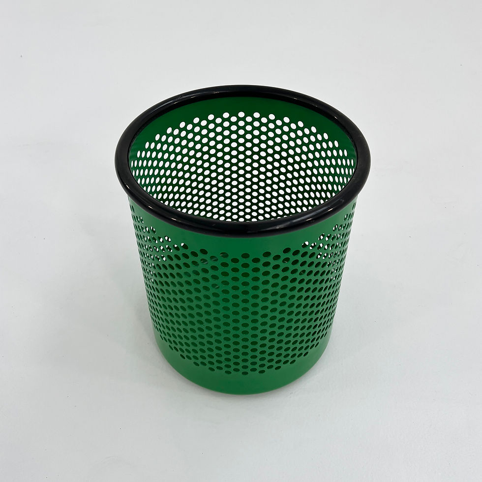 Thumbnail: Green Perforated Bin by R. Barbieri & G. Marianelli for Rexite, 1980s - SOLD