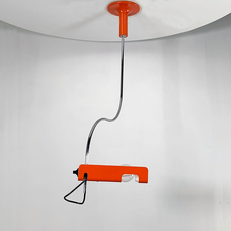 Thumbnail: Orange Spider Ceiling Lamp by Joe Colombo for Oluce, 1960s - SOLD