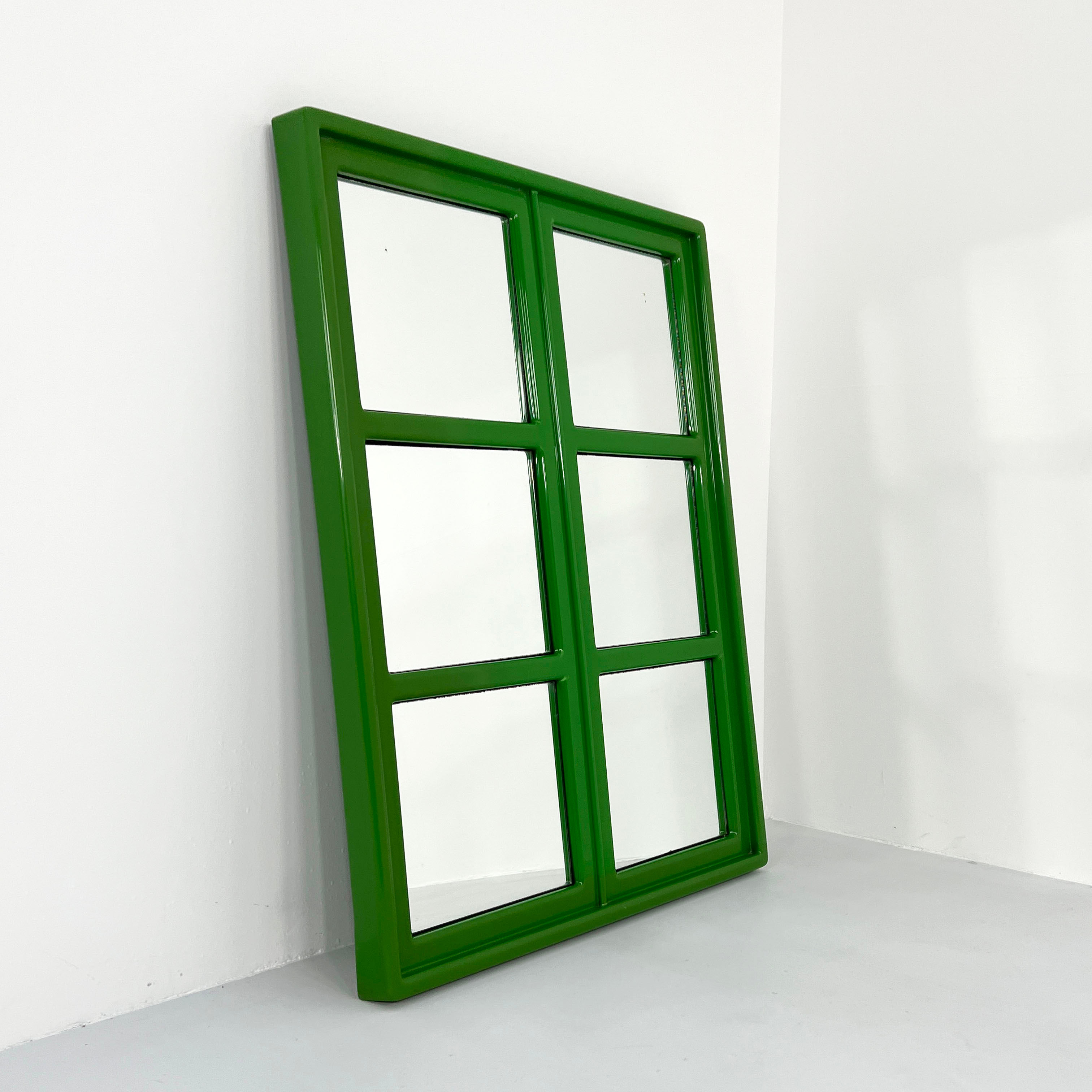 Large Green Plastic Mirror, 1970s - SOLD