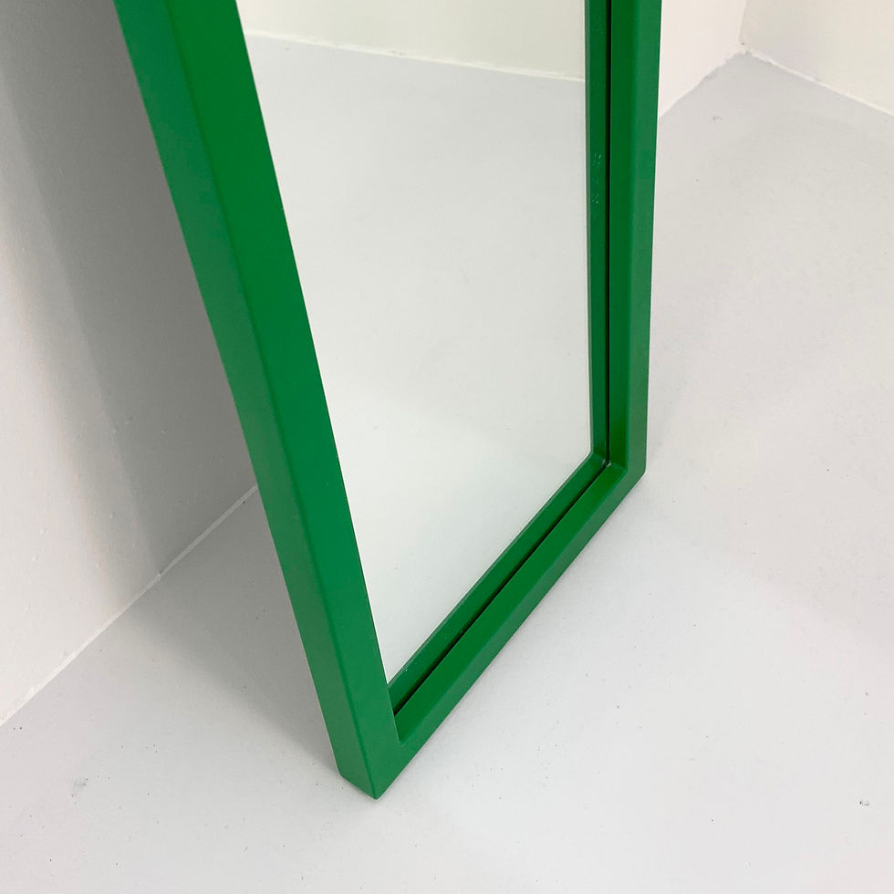 Thumbnail: Tennis Green Frame Mirror by Anna Castelli Ferrieri for Kartell, 1980s - SOLD