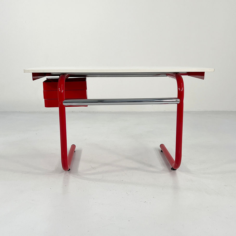 Thumbnail: Red Drafting Table/Desk by Joe Colombo for Bieffeplast, 1970s - SOLD