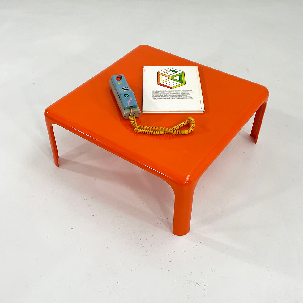 Thumbnail: Orange Demetrio 70 Coffee Table by Vico Magistretti for Artemide, 1960s - SOLD