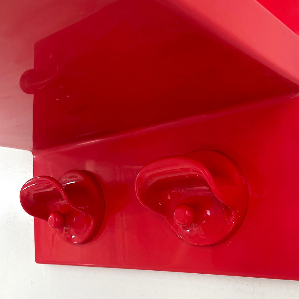 Thumbnail: Red Coat Rack & Shelf by Marcello Siard & Olaf Von Bohr for Kartell, 1970s