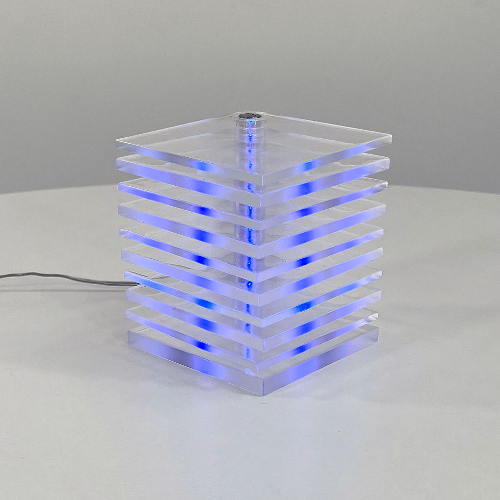 Thumbnail: Tybble Blue Lucite Table Lamp in Plexiglas from Ikea, 2000s - SOLD