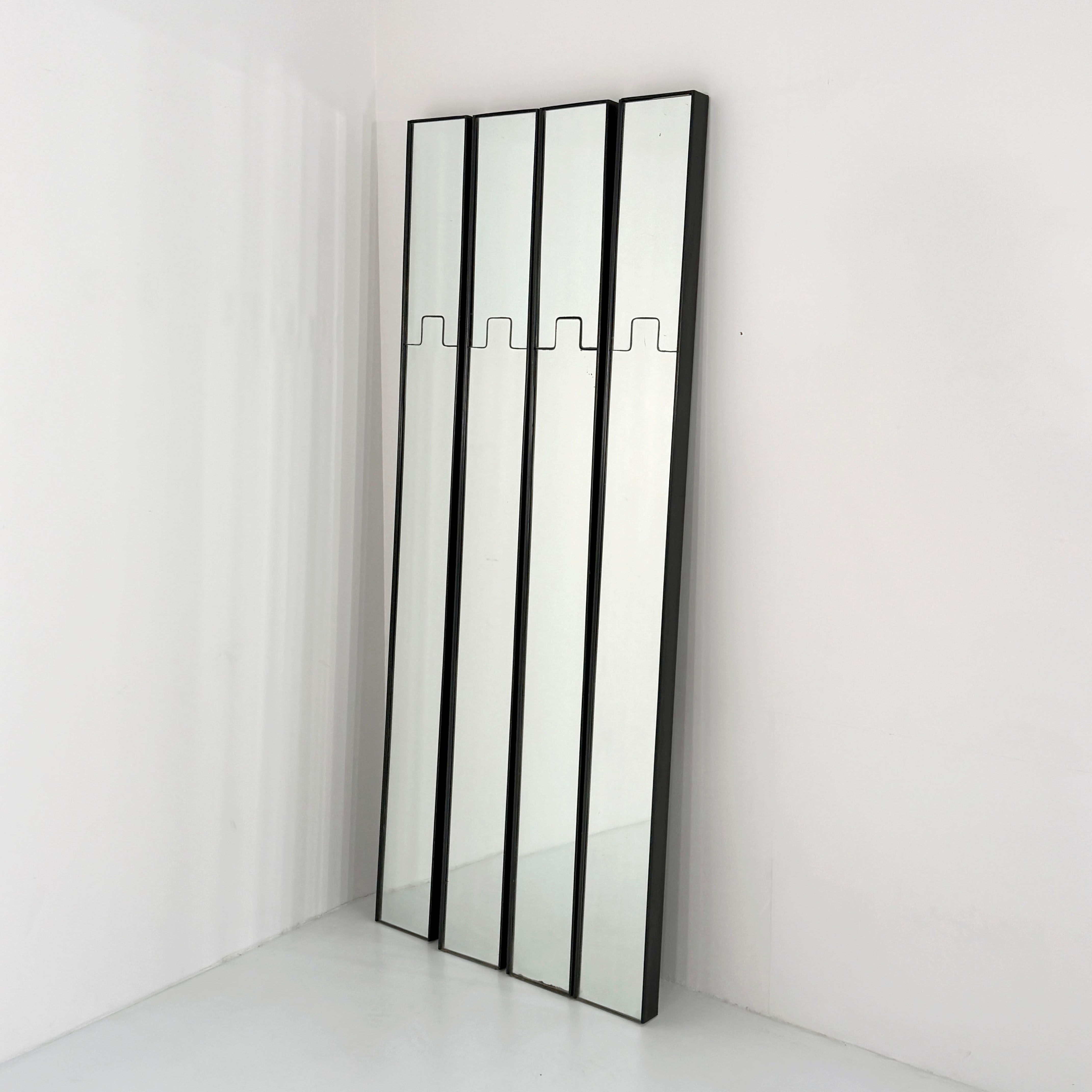 Set of 4 Gronda Mirrors & Coat Racks by Luciano Bertoncini for Elco, 70s - SOLD