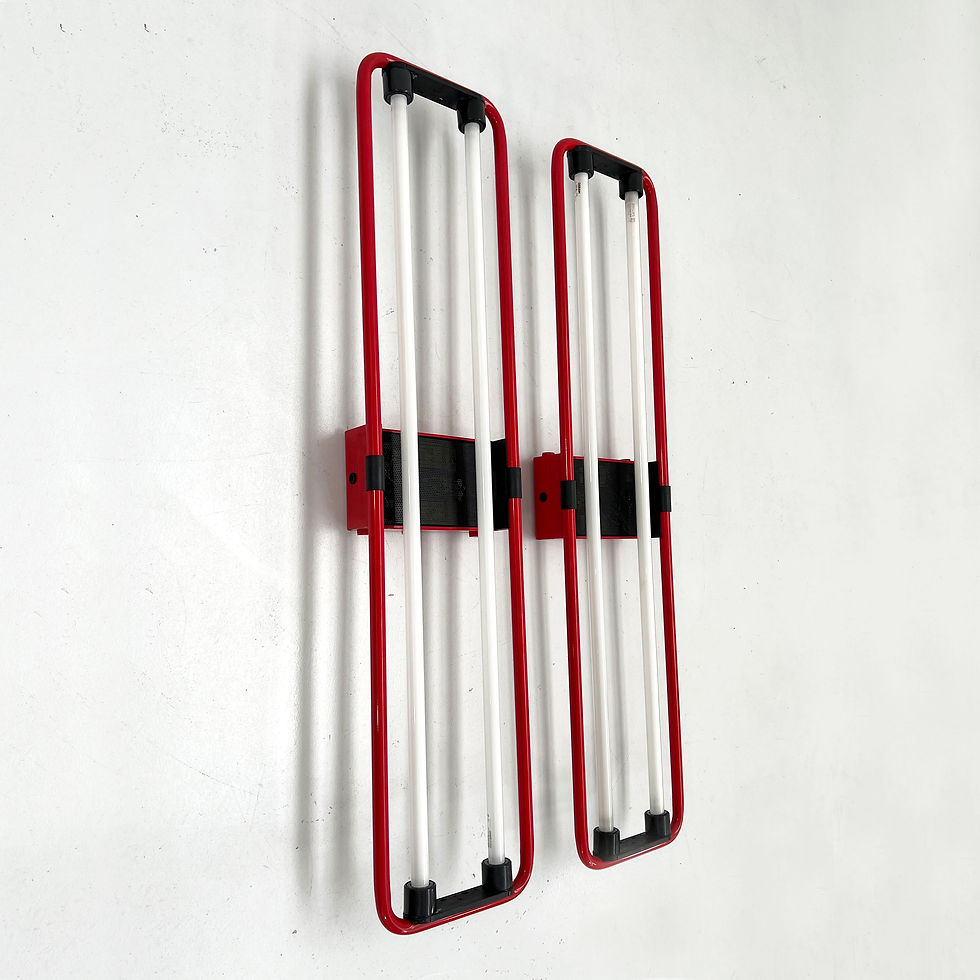 Thumbnail: Red Double Neon Wall Light by Gian N. Gigante for Zerbetto, 1980s - SOLD