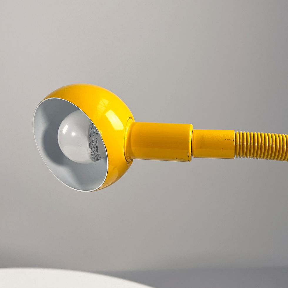 Thumbnail: Yellow Hebi Desk Lamp by Isao Hosoe for Valenti, 1970s - SOLD