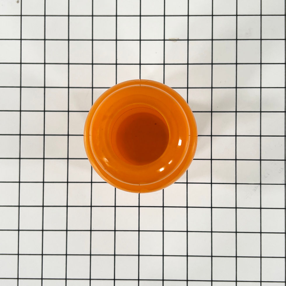 Thumbnail: Wavy Orange Flower Vase in Glass, 1980s - SOLD