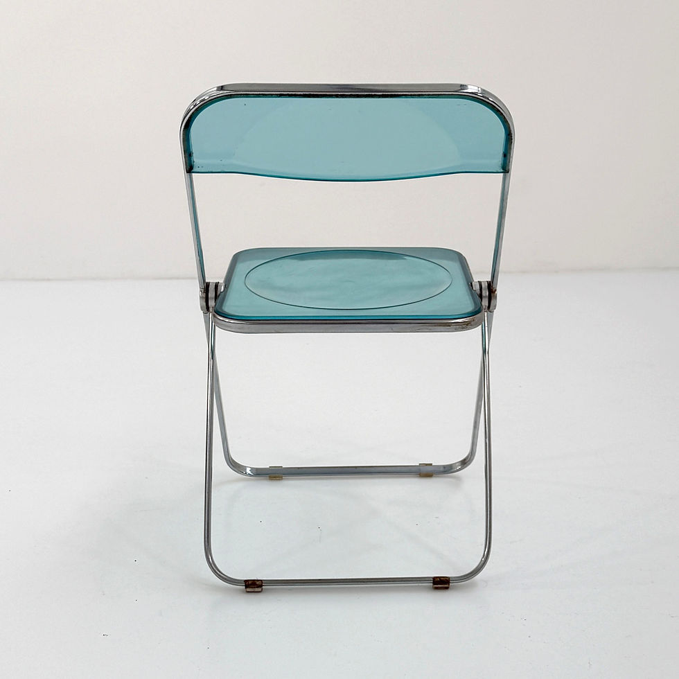 Thumbnail: Blue Plia Folding Chair by Giancarlo Piretti for Anonima Castelli, 1960s