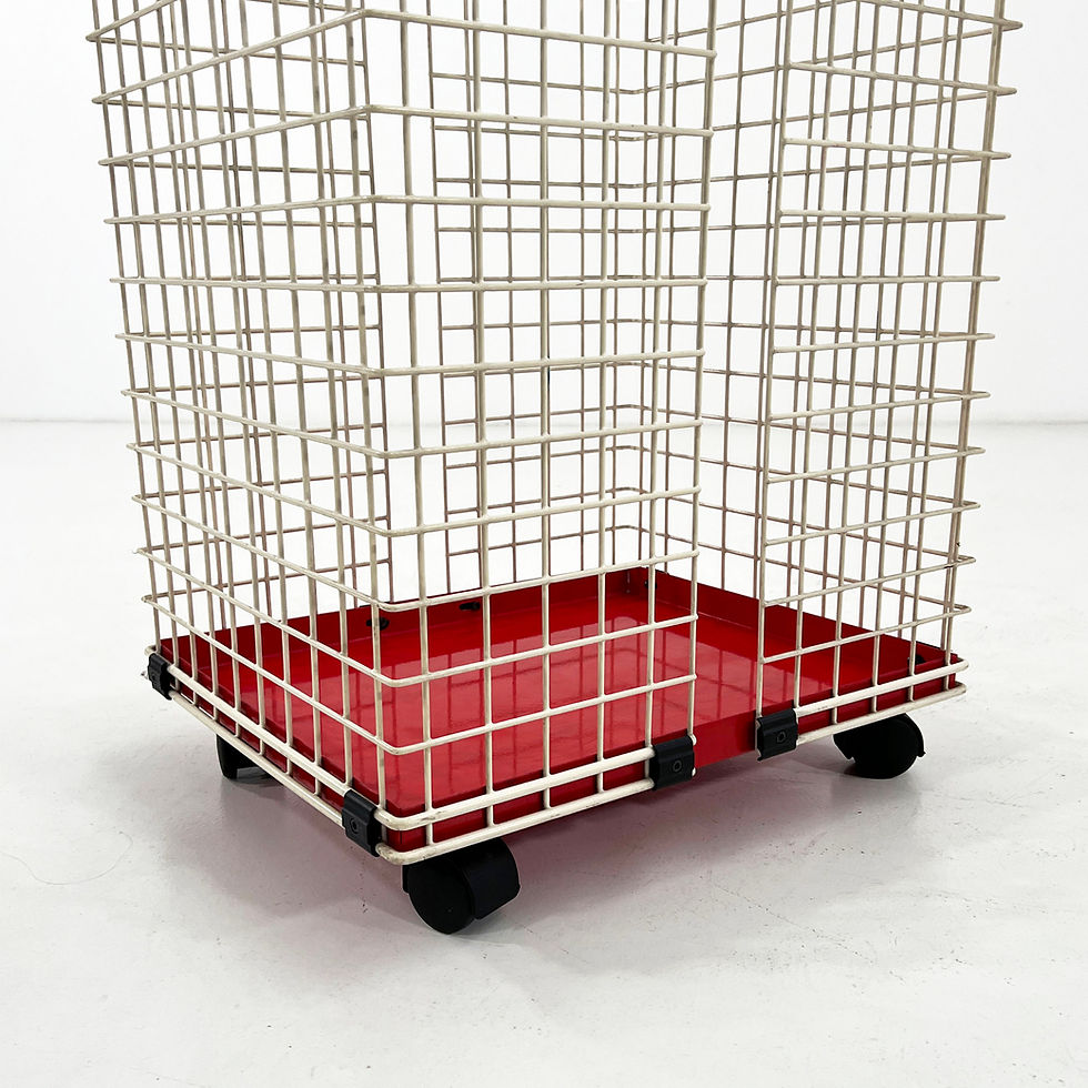 Thumbnail: Red Wire Laundry Bin, 1980s