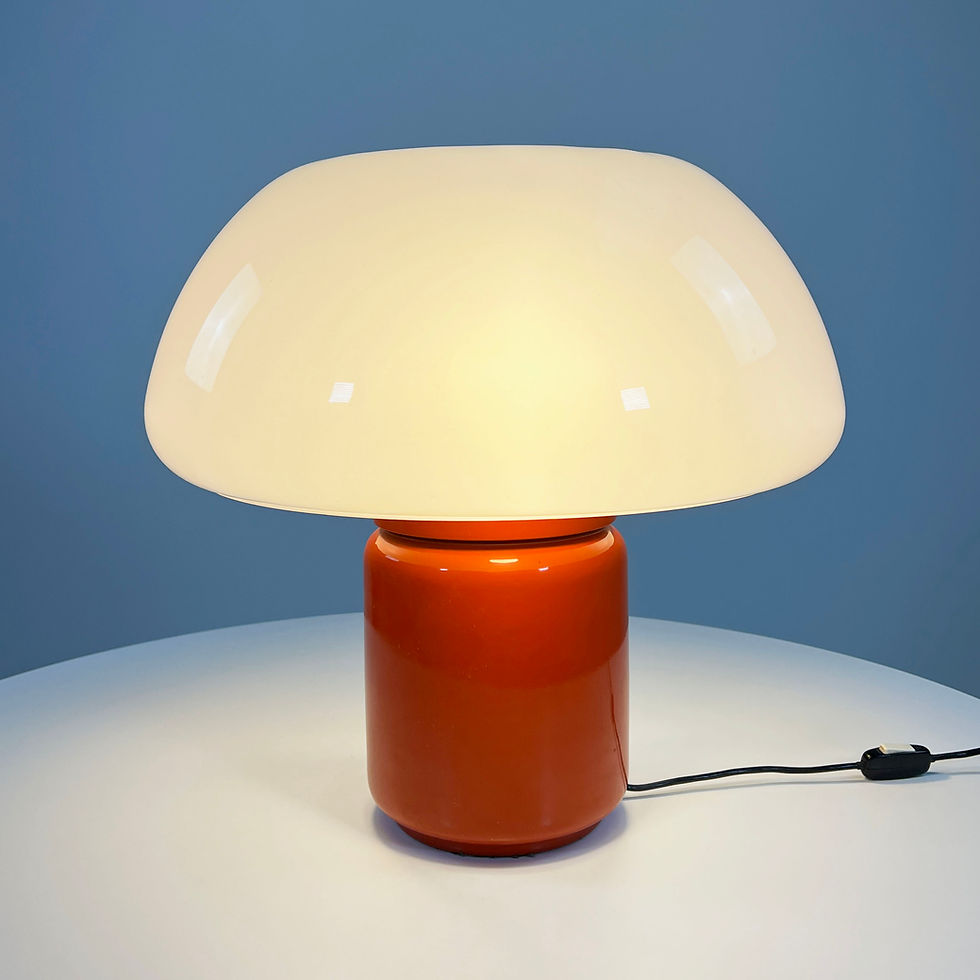 Thumbnail: Orange Mushroom Table Lamp by Elio Martinelli for Martinelli Luce, 1970s - SOLD