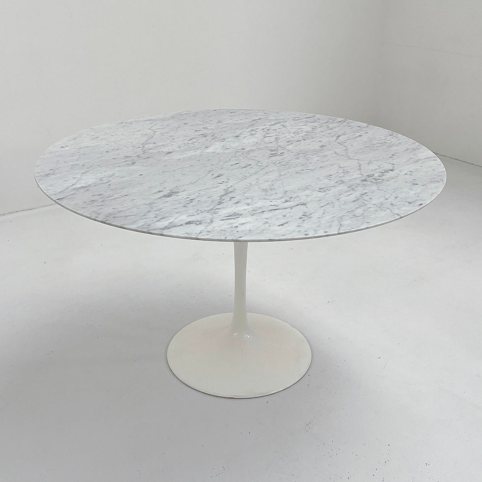Marble Tulip Dining Table 120 cm by Eero Saarinen for Knoll, 1960s - SOLD