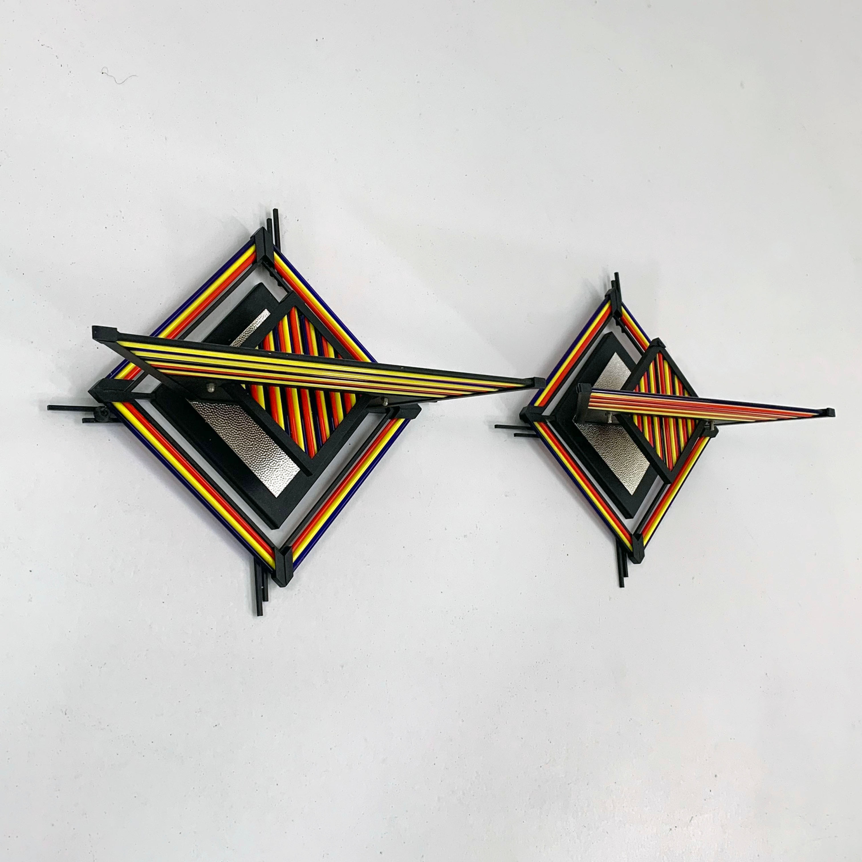 Set of 2 Postmodern Sconces, 1980s - SOLD