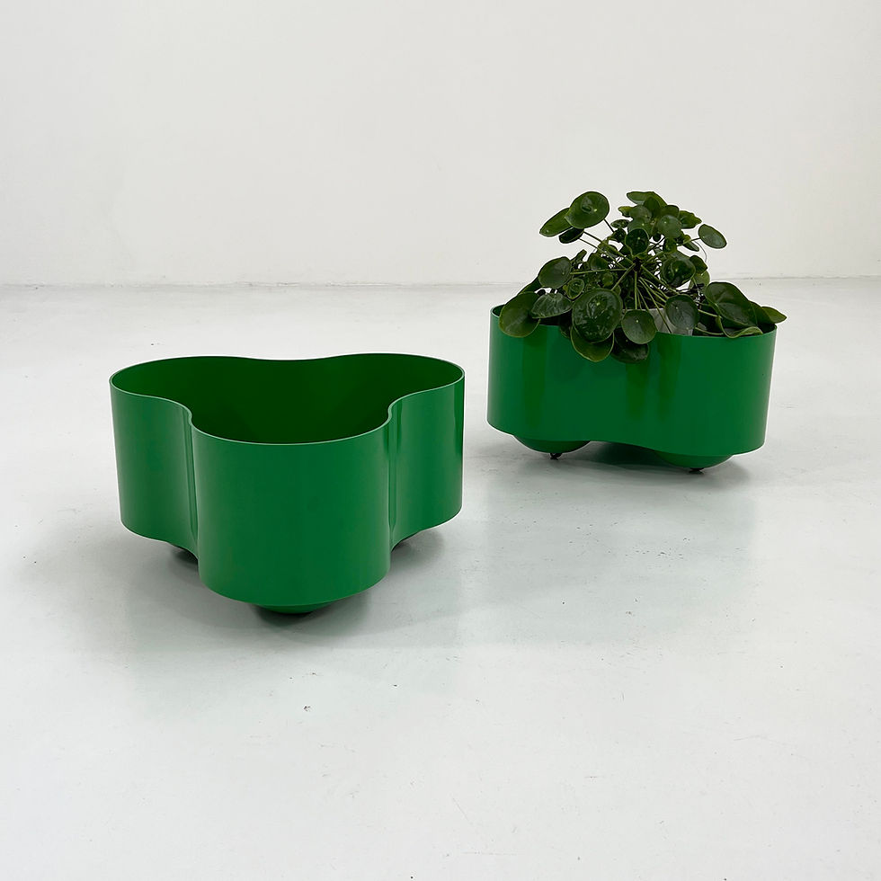 Thumbnail: Green La Fiorera Wavy Planter from Valenti, 1970s - SOLD