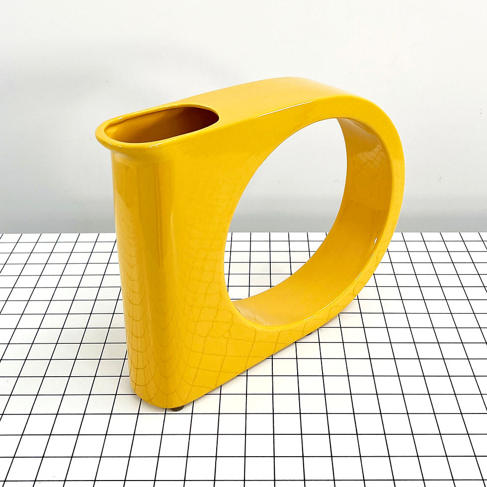 Yellow Vase by Pietro Arosio for Parravicini Ceramiche, 1970s - SOLD