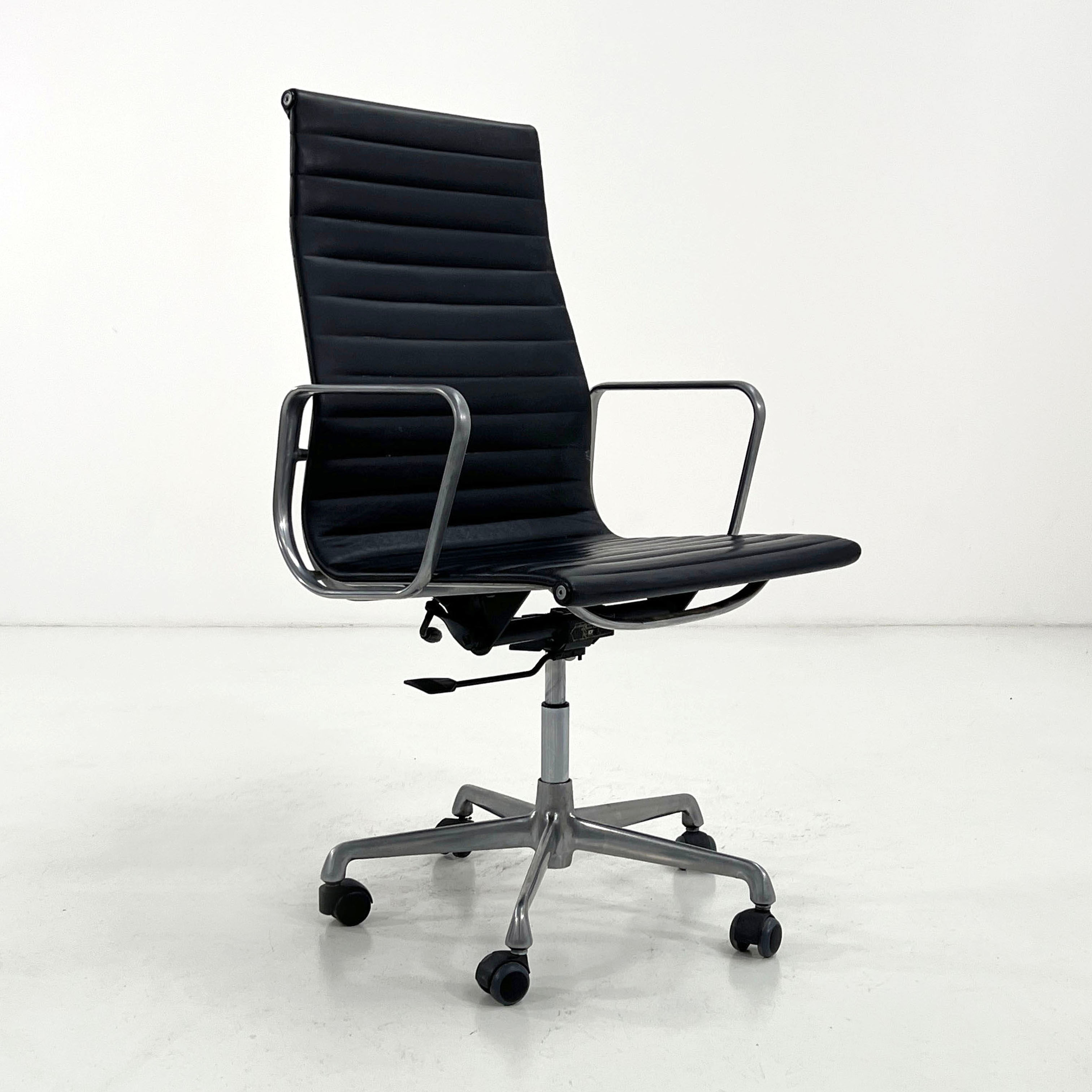 Leather Eames EA119 Desk Chair by Charles & Ray Eames for ICF, 1970s