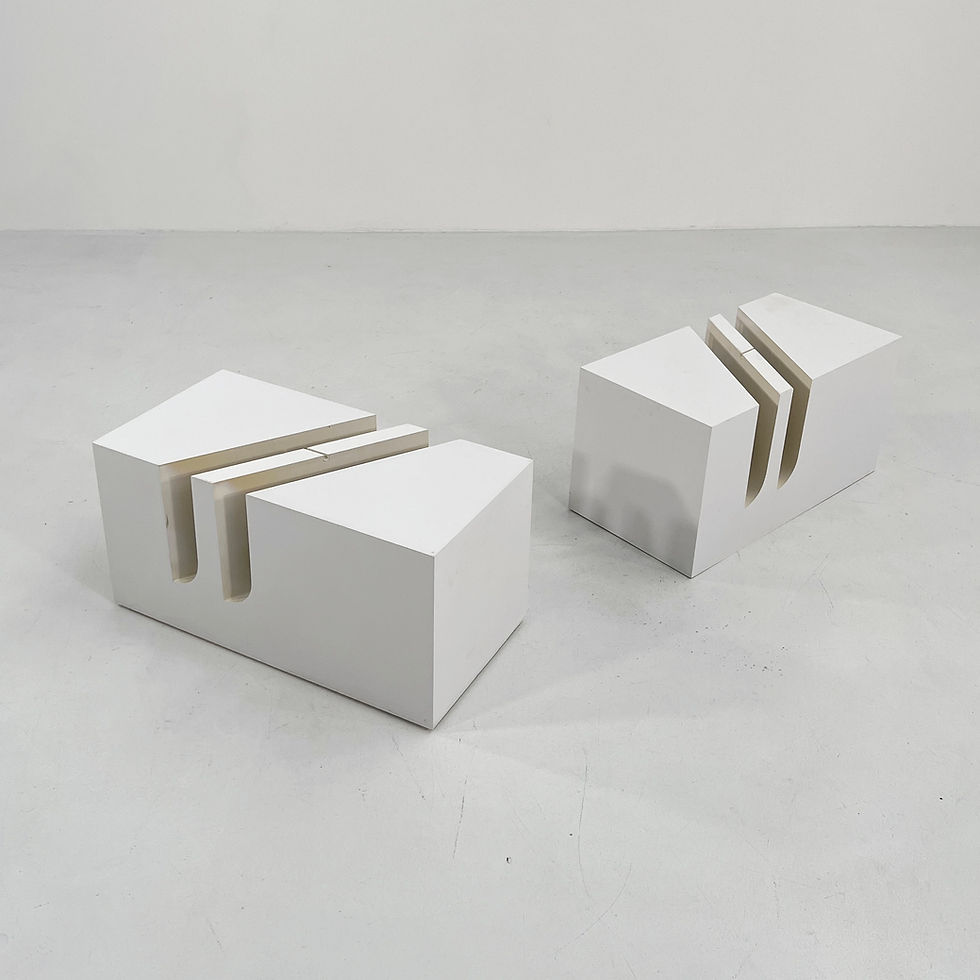 Thumbnail: White Side Table & Rack by Marco Zanuso for Bilumen, 1970s - SOLD