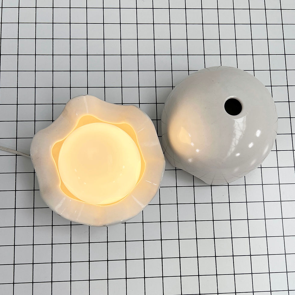 Thumbnail: Cracked Egg Ceramic Table Lamp, 1970s - SOLD