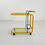 Thumbnail: Yellow Postmodern Serving Trolley with Quaderna Pattern, 1980s - SOLD