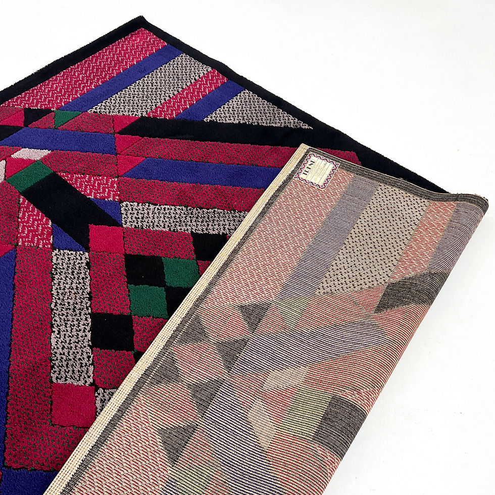 Thumbnail: Large Geometric Wool Rug by Gianni Erba for Trend, 1980s
