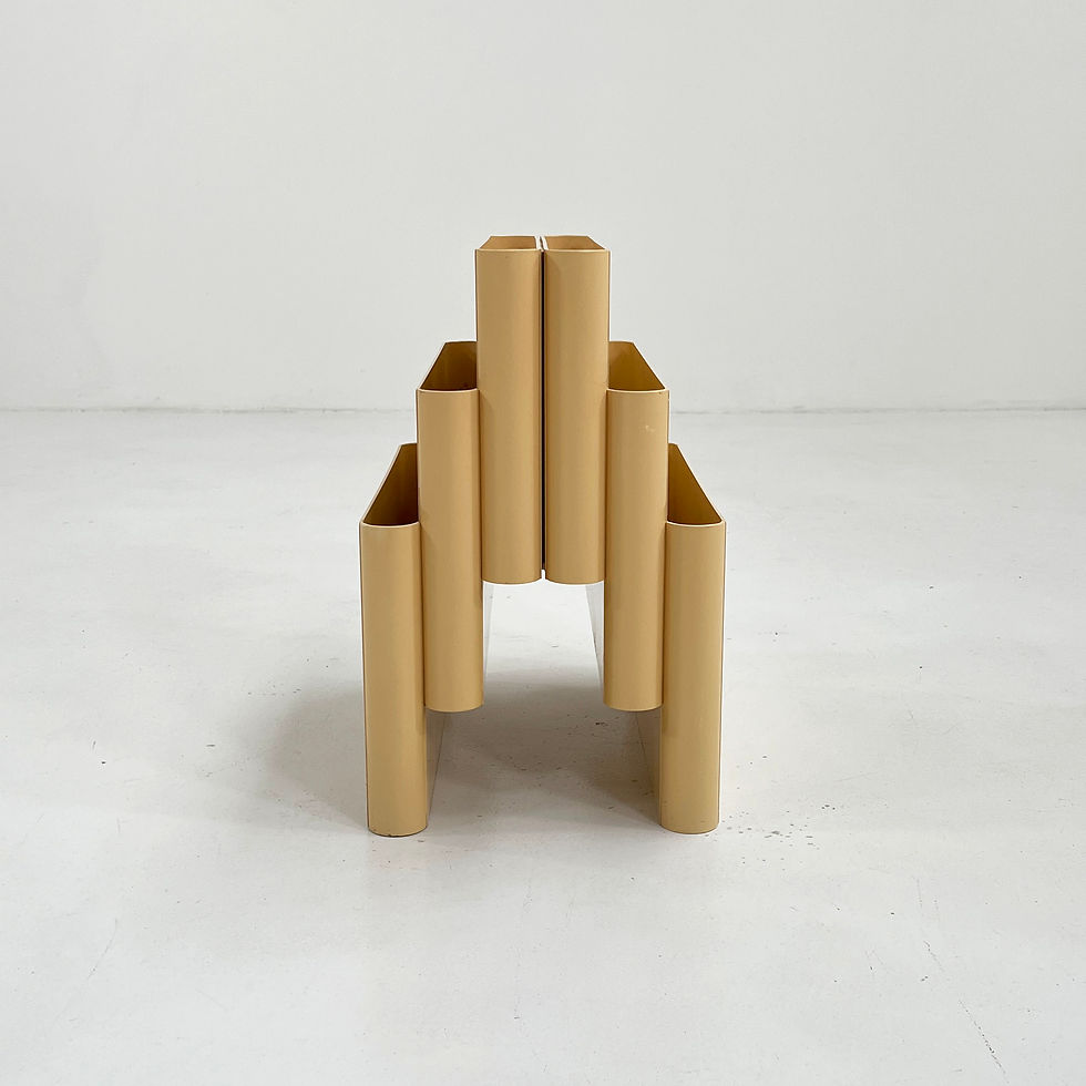 Thumbnail: Cream Magazine Rack by Giotto Stoppino for Kartell, 1970s - SOLD