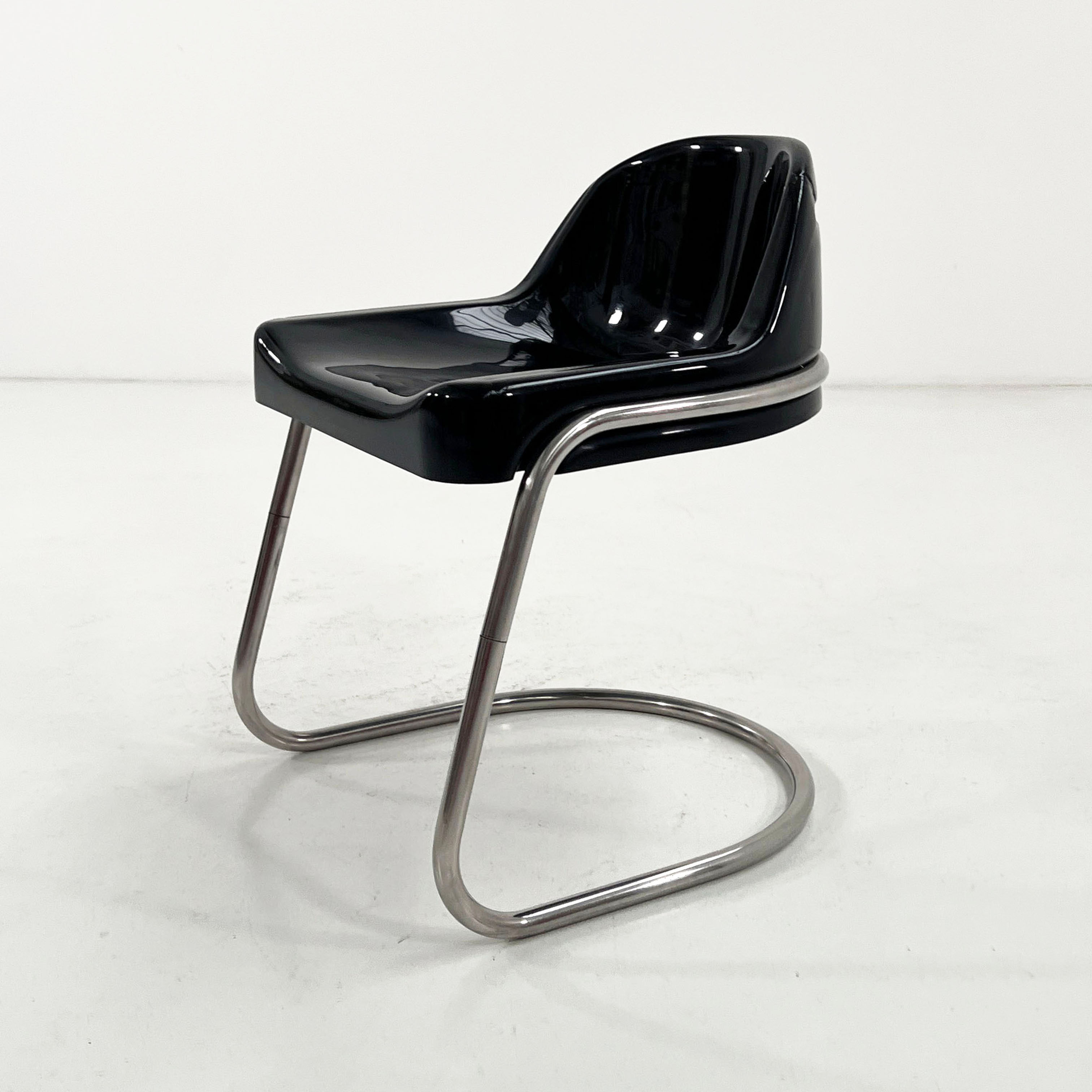 Black Orix Desk Chair by Vittorio Parigi & Nani Prina for Molteni, 1970s