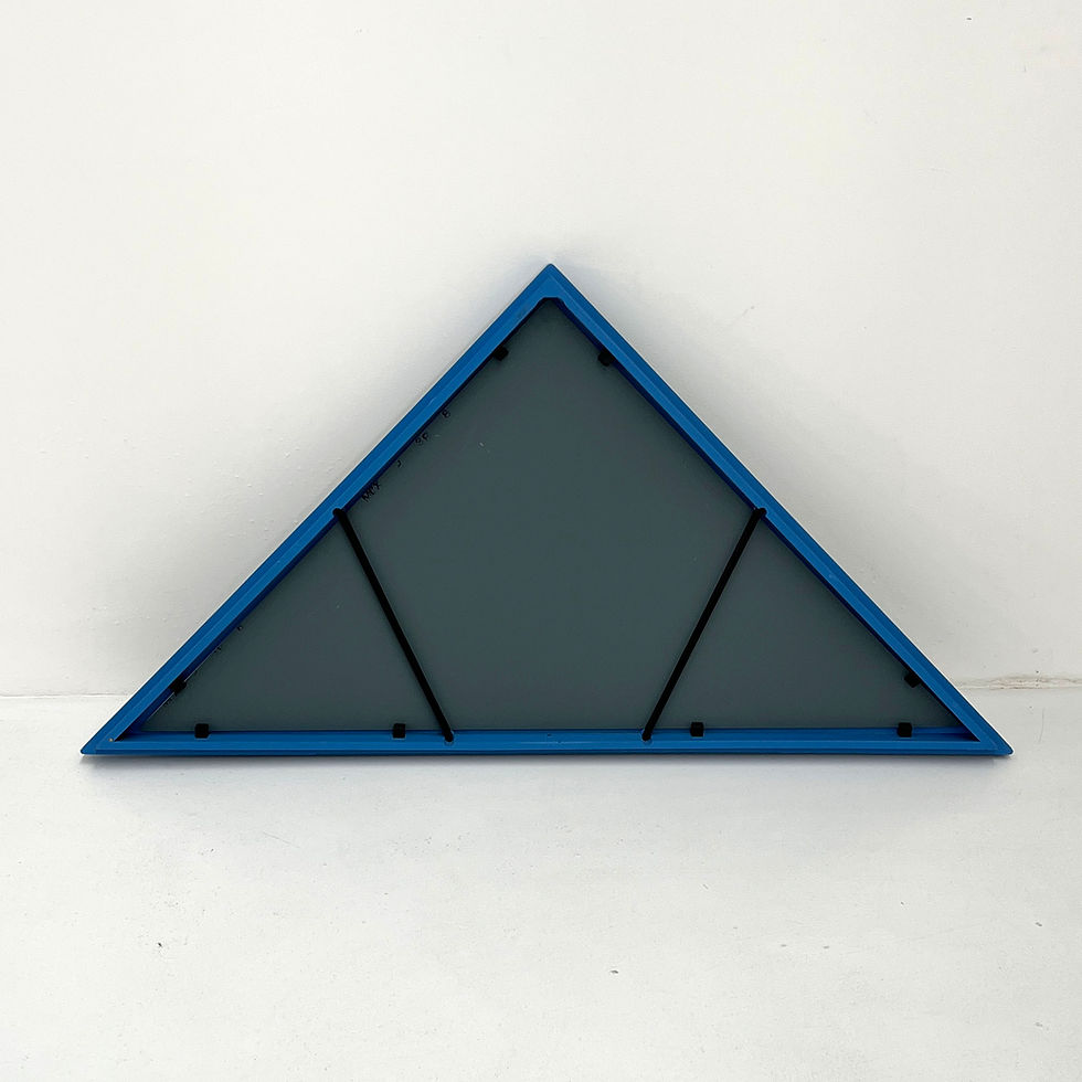 Thumbnail: Blue Triangle Frame Mirror by Anna Castelli Ferrieri for Kartell, 1980s - SOLD