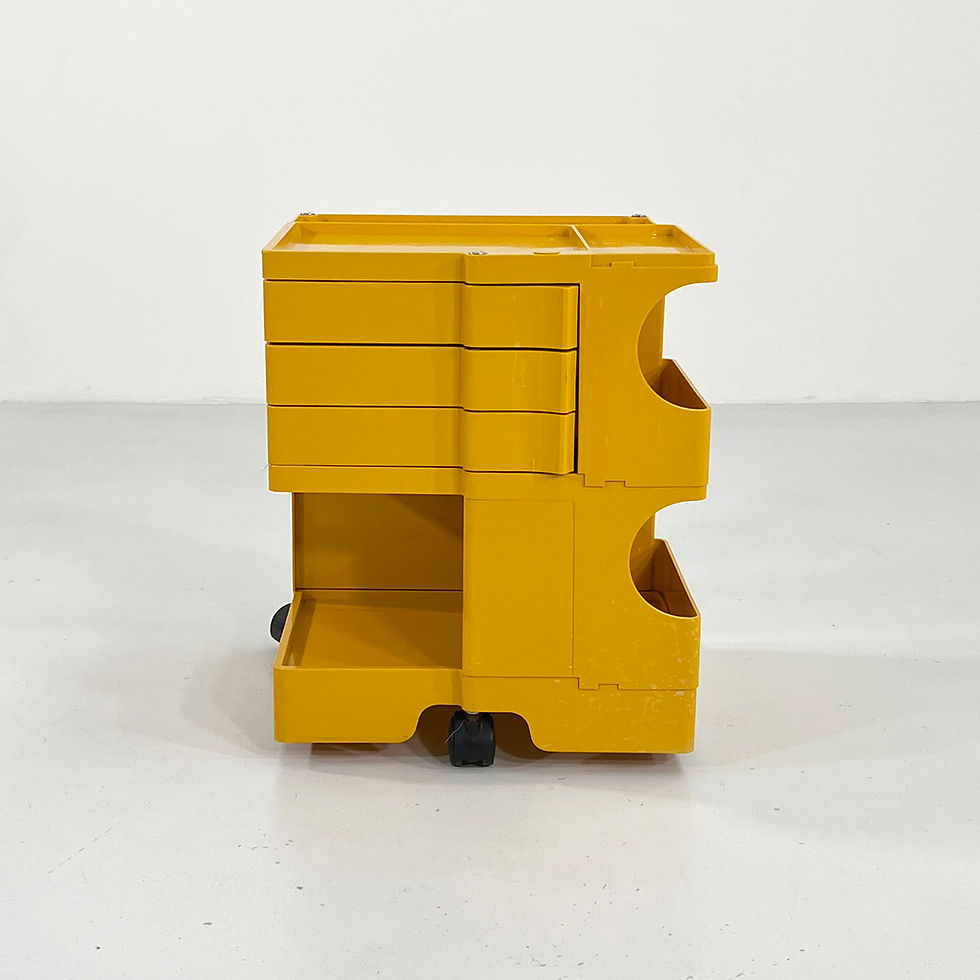 Thumbnail: Small Yellow Boby Trolley by Joe Colombo for Bieffeplast, 1960s - SOLD