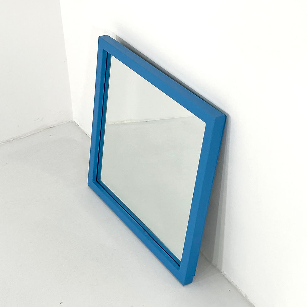Thumbnail: Blue Frame Mirror Model 4727 by Anna Castelli Ferrieri for Kartell, 1980s - SOLD