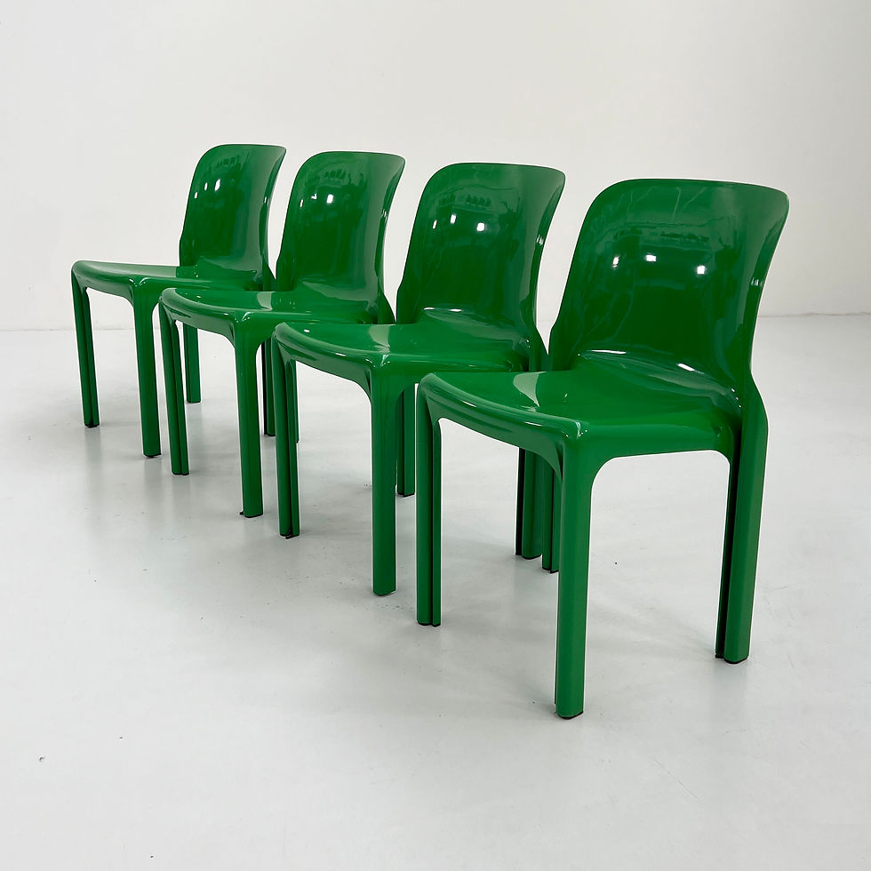 Thumbnail: Set of 4 Selene Chairs by Vico Magistretti for Artemide, 1970s - SOLD