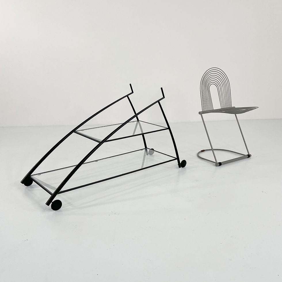 Thumbnail: Postmodern Trolley by Gilles Derain for Lumen, 1980s - SOLD