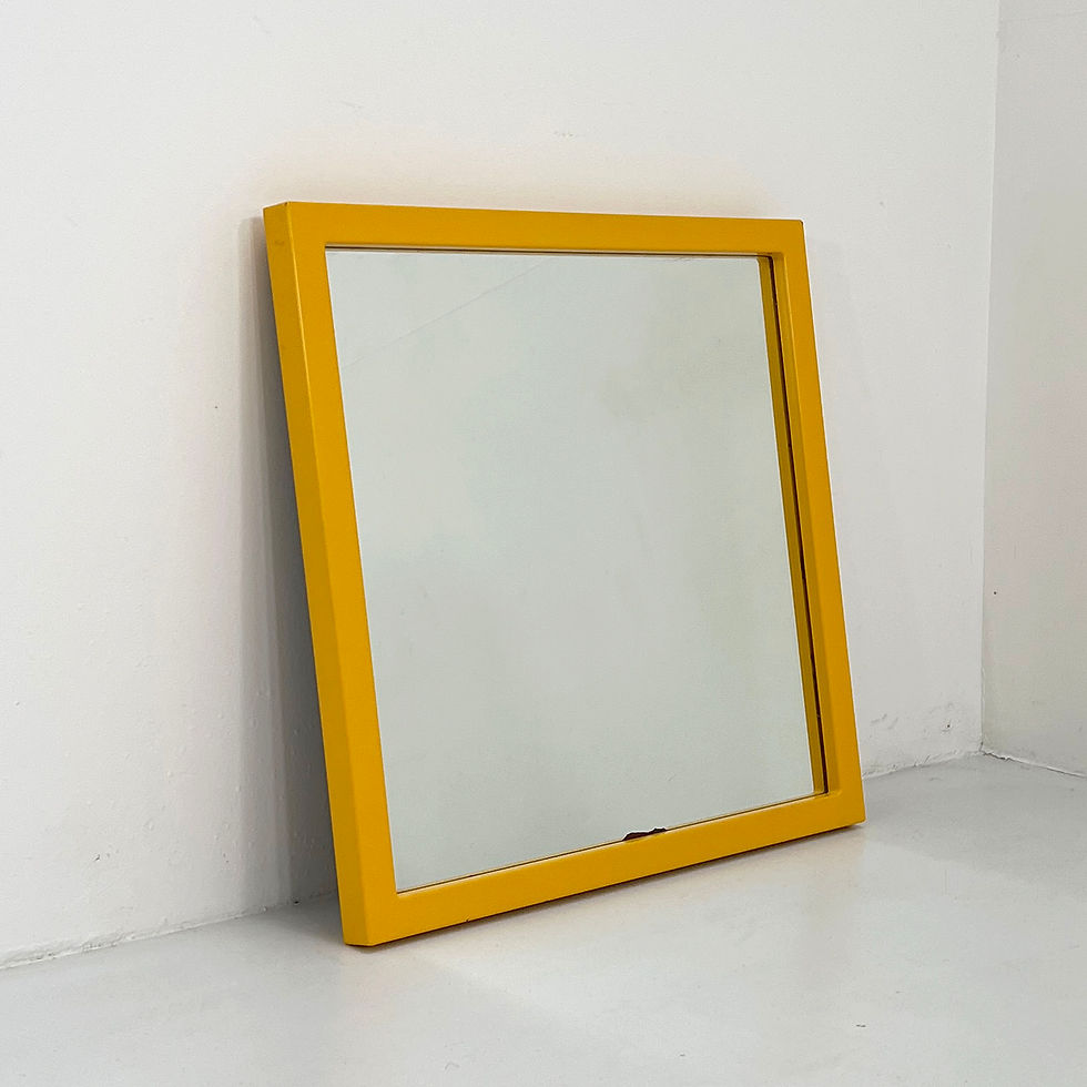 Thumbnail: Yellow Frame Mirror Model 4727 by Anna Castelli for Kartell, 1980s - SOLD