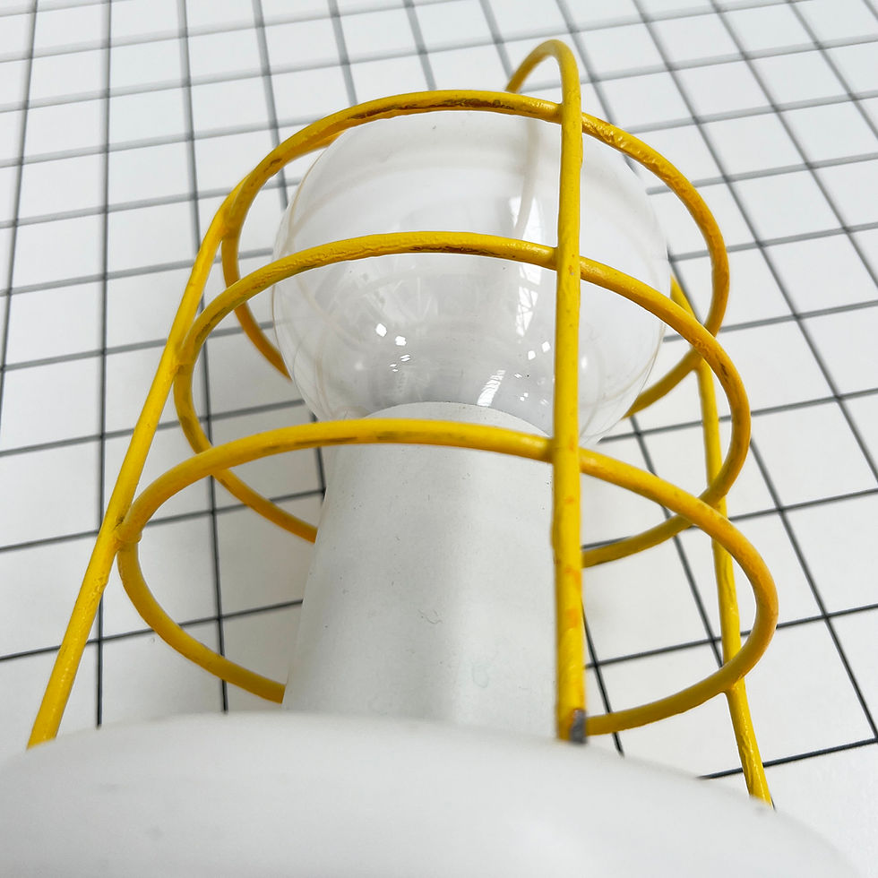 Thumbnail: Yellow Wire Table Lamp from Targetti, 1980s - SOLD