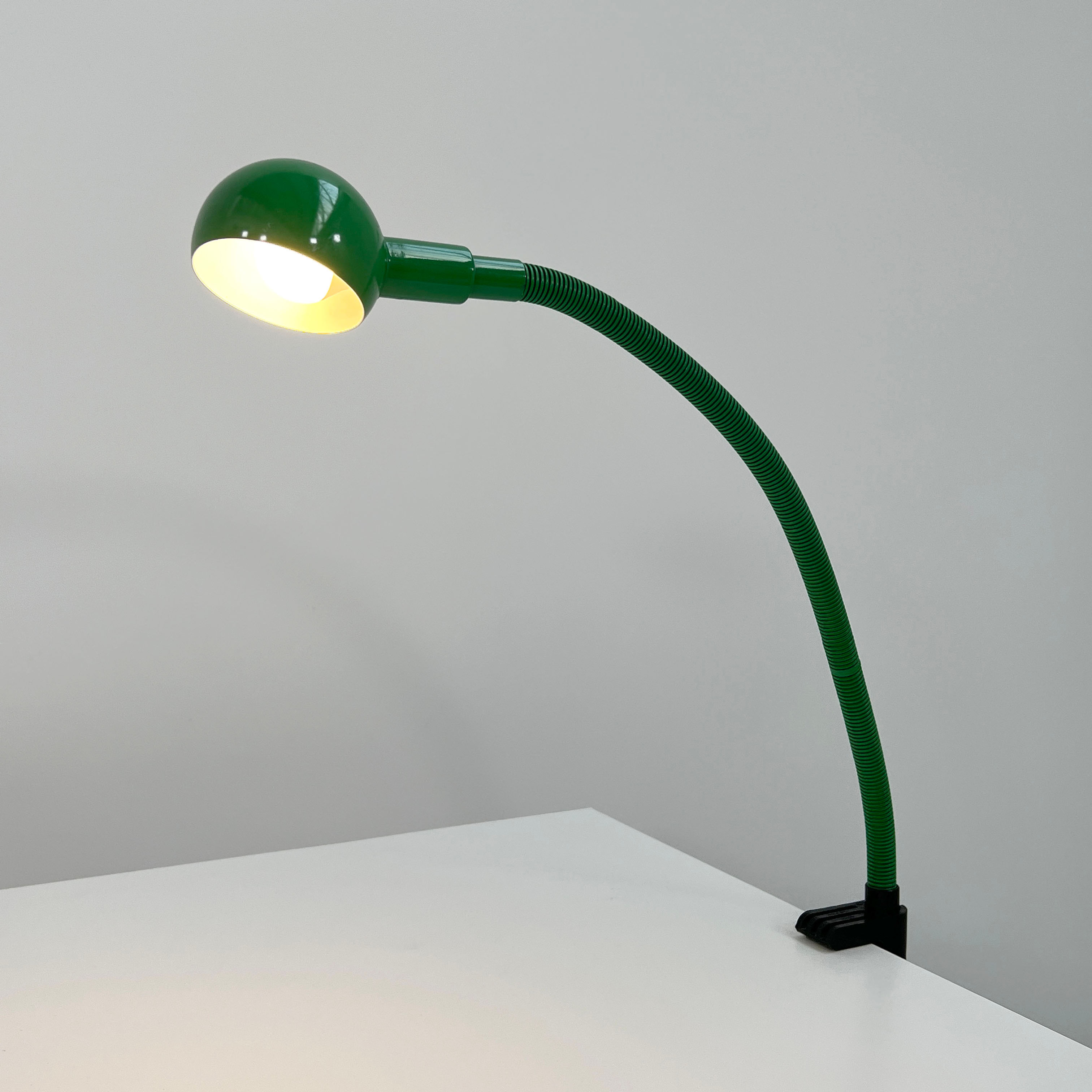 Green Hebi Desk Lamp by Isao Hosoe for Valenti, 1970s - SOLD