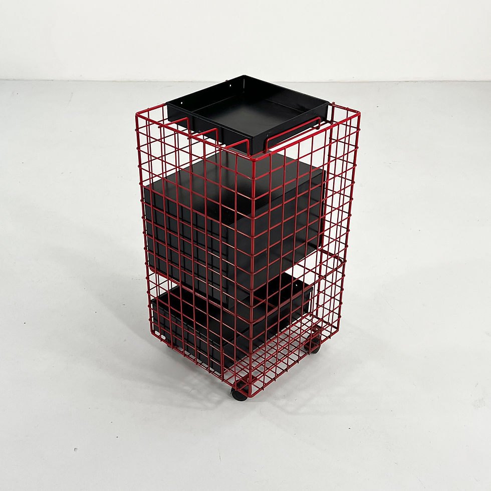 Thumbnail: Postmodern Desk Storage on Wheels, 1980s - SOLD