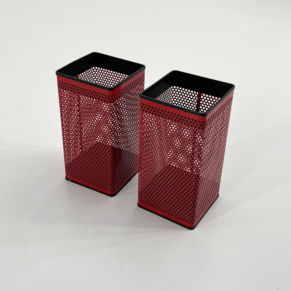 Thumbnail: Red Perforated Bin from Caimi, 1980s - SOLD