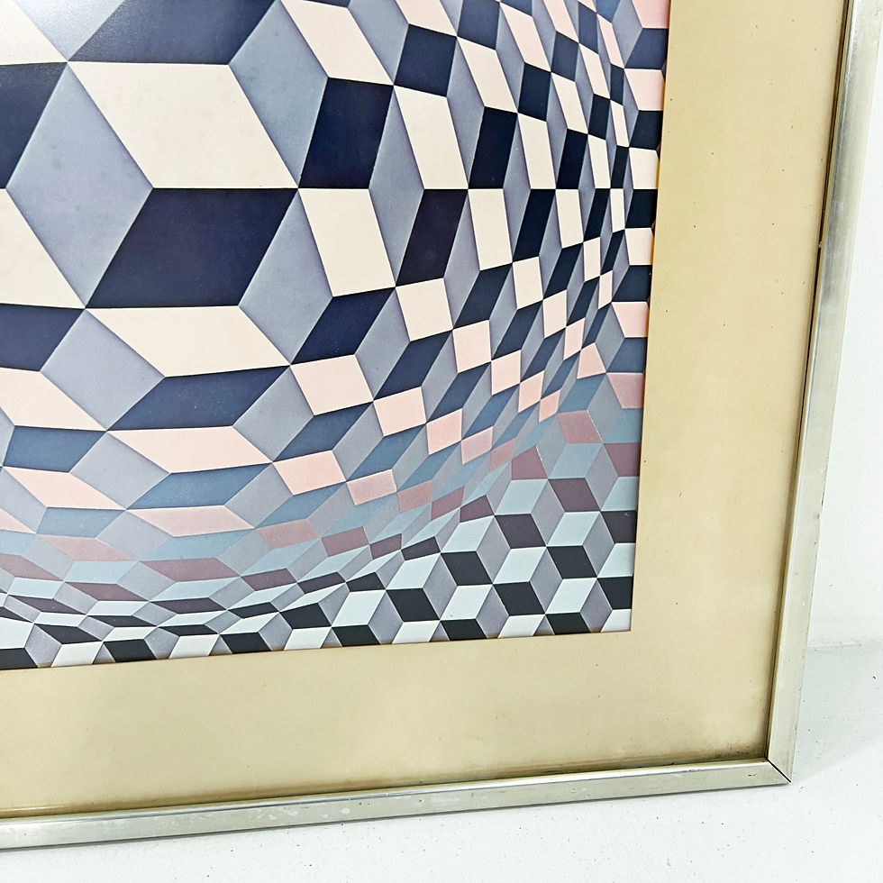 Thumbnail: Framed Artwork from Vasarely, 1970s - SOLD