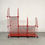 Thumbnail: Red Modular Metal Shelf with casters, 1980s - SOLD