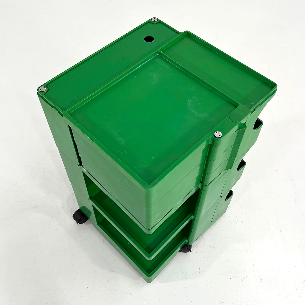 Thumbnail: Green Boby Trolley by Joe Colombo for Bieffeplast, 1960s - SOLD