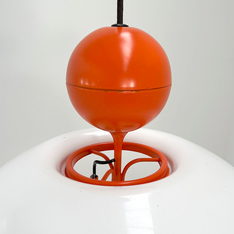 Thumbnail: Orange Saliscendi Pendant Light by Elio Martinelli for Martinelli Luce, 1970s