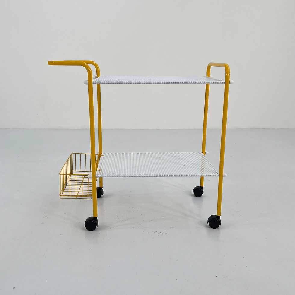 Thumbnail: Postmodern Trolley in Perforated Metal, 1980s - SOLD