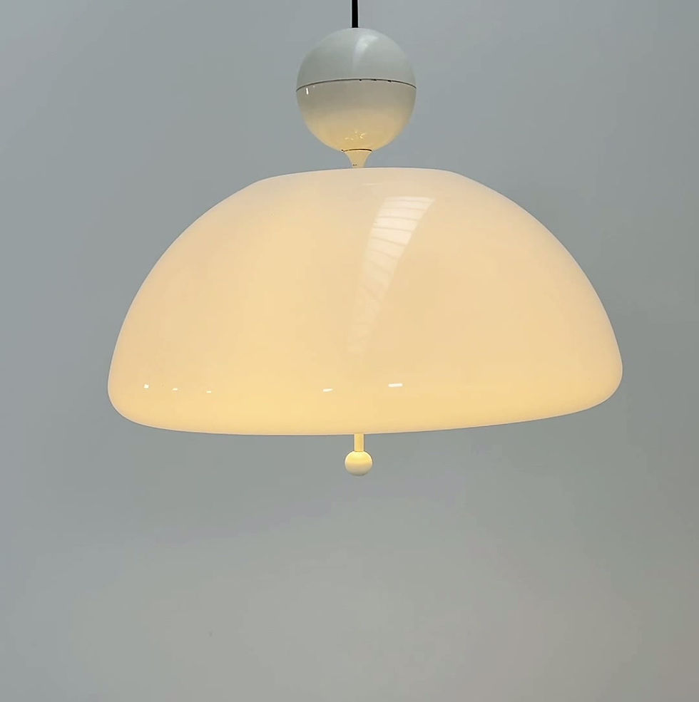 Thumbnail: White Saliscendi Pendant Light by Elio Martinelli for Martinelli Luce, 1970s