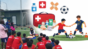 Emzee FC having their first basic first aid session