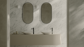 His and hers wash basins and bathrooms