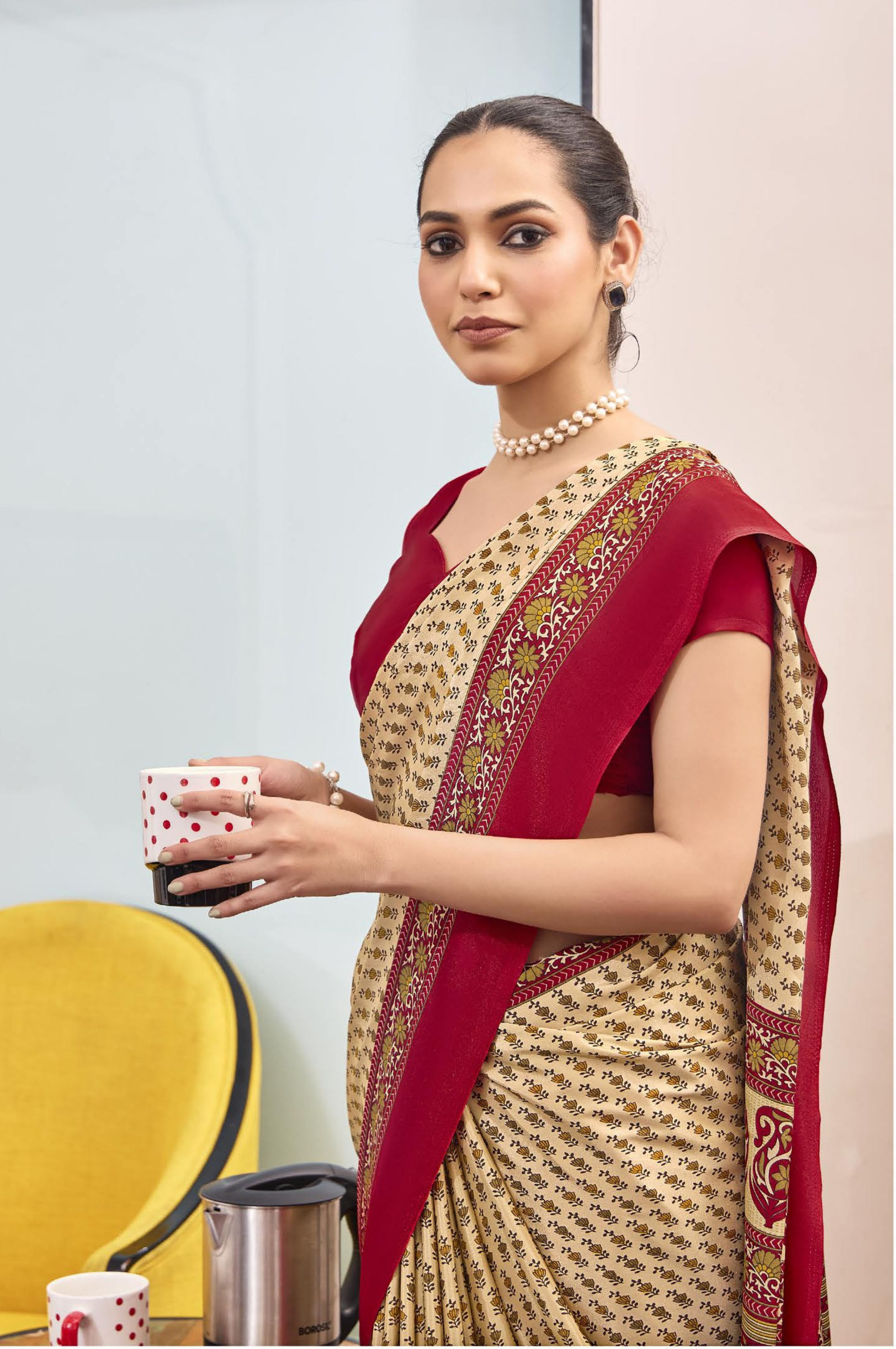 New Vibrant Silk Saree For Daily Office Wear