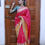Thumbnail: Pink Yellow Achala Stylish Silk Saree With Embroidery Work with Fancy Swaroski