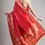 Thumbnail: Dolly Red HandWoven Pure Silk Leriya With Elephany(Hathi) Design