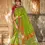Thumbnail: Lehriya Design Parrot Green Color Brasso Silk Saree and Blouse