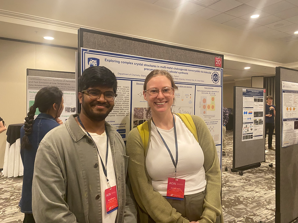 Danni and Balu at the ACIN poster session