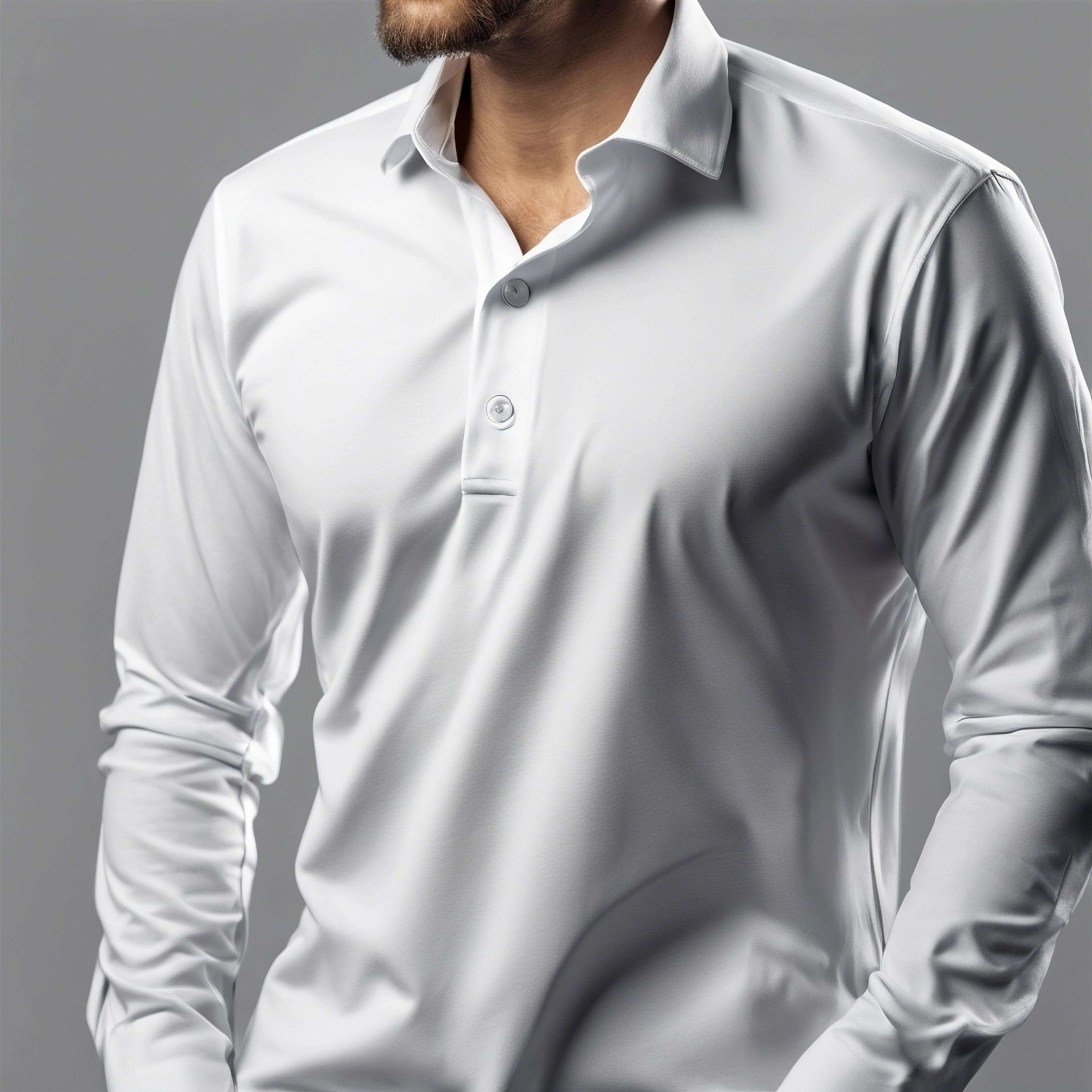 Basic Long Sleeve Dry Fit Polo Shirt